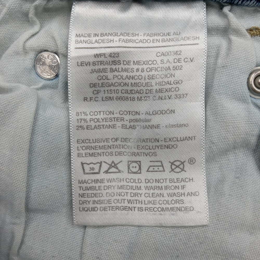Denizen‎ From Levis Jeans Mens 29x32 Light Wash 216 Slim Straight Distressed - Picture 3 of 10